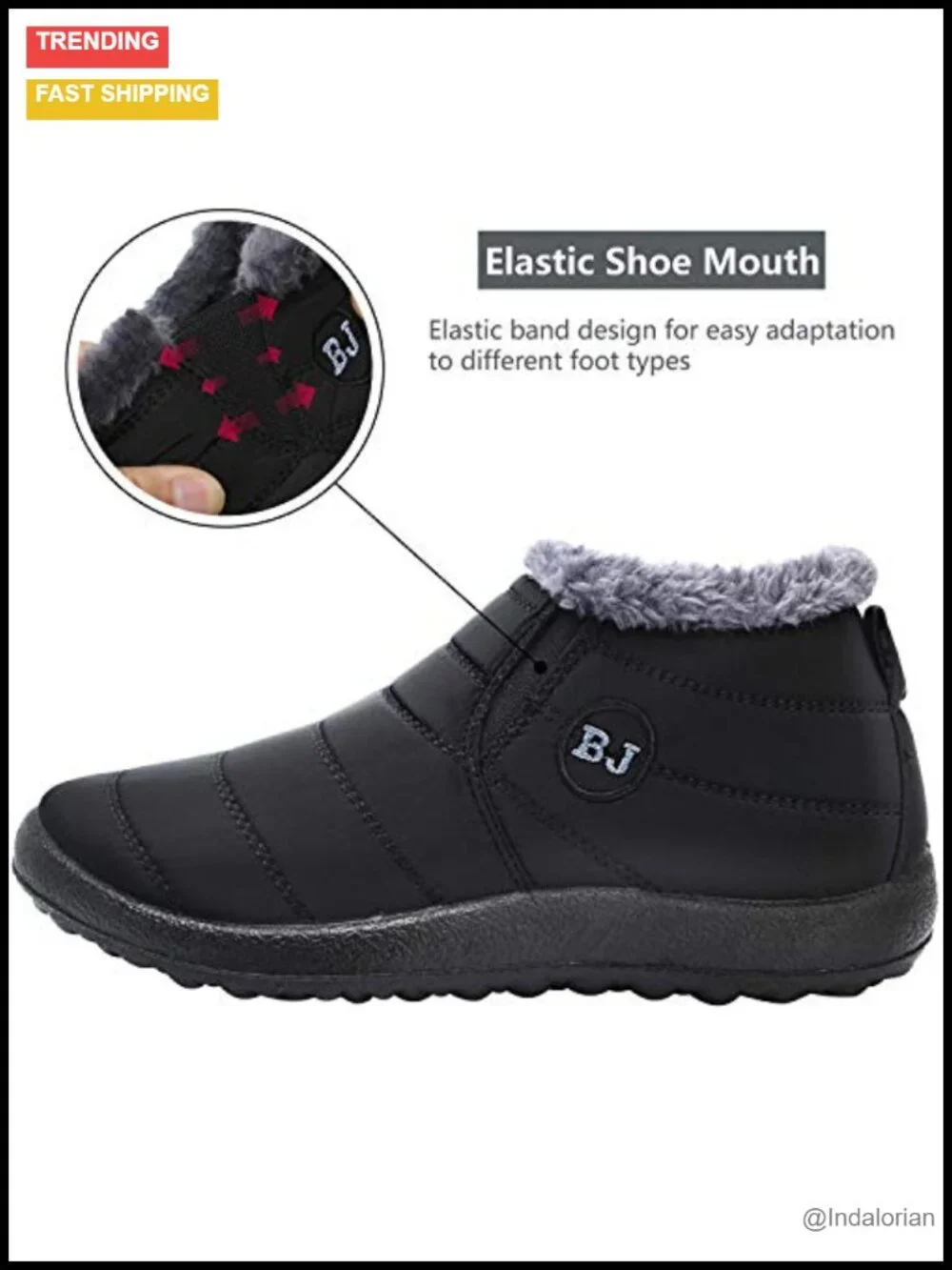 Waterproof Snow Boots Ankle Bootie Anti-Skid Indoor Outdoor Winter